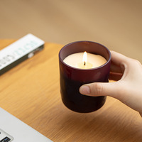 Cadeau de décoration aromatique en cire de soja, parfumée au jasmin, faite à la main, en forme de tasse, style nordique, pour l'intérieur, à base d'huiles essentielles