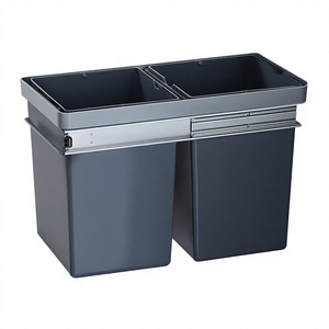 Modern Plastic Kitchen <b>Waste</b> <b>Bin</b> Drawer Pullout Garbage Organizer Soft Close Sliding Cabinet Dustbin OEM ODM - Product Image 3