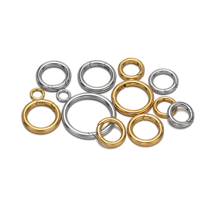 Kancing Gesper Pegas Bulat Lapis Emas 18k Baja Anti Karat Grosir untuk Pembuatan Perhiasan Kalung Gelang Aksesoris Perhiasan - Product Image 5