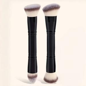 Brocha de Maquillaje Multifuncional de Pelo Sintético Vegano, Doble Punta con Ángulo para Rubor, Contorno y Polvo - Product Image 4
