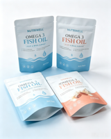 Sachet Doypack Personnalisé Refermable en Aluminium Mylar avec Fermeture Éclair pour Emballage Alimentaire (Gâteaux) – Personnalisation du Logo