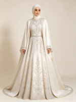 YLI044 Robe longue ample en polyester respirant extensible dans les quatre sens pour femmes musulmanes modestes, idéale pour la prière
