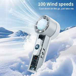 Ventilador Portátil Mini Transparente USB 3000mAh de Alta Velocidade Turbo 5V com Refrigeração por Semicondutor e Resfriamento de Ar Gélido Intenso com Cordão - Product Image 4