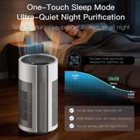Purificateur d'air intelligent pour la maison, élimination des odeurs de fumée des animaux domestiques, ioniseur UVC, filtre HEPA véritable, purificateur d'air domestique
