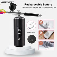 Pistola de Pulverización de Aire Comprimido de 22/28/38 PSI, Inyector de Oxígeno Facial, Kit de Mini Compresor de Aire para Hidratar y Limpiar, Pulverizador de Niebla Nano, Aerógrafo para Uñas
