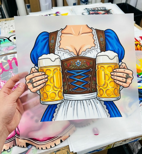 Patch thermocollant en caoutchouc motif château accordéon de dessin animé pour tasses à bière allemandes, idéal pour le transfert de films, festivals traditionnels et vêtements personnalisés - Vente en gros - Product Image 2