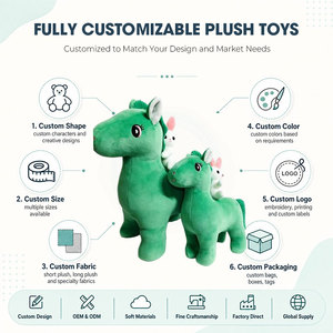 Peluche de dinosaure verte de qualité supérieure, douce et confortable, avec rembourrage en coton PP, pour cadeau d'anniversaire pour enfants et pour soulager le stress - Product Image 2