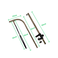 Support en acier inoxydable pour table de toilettage pour animaux, bras de suspension simple, réglable en hauteur, avec pince de câble – Vente en gros