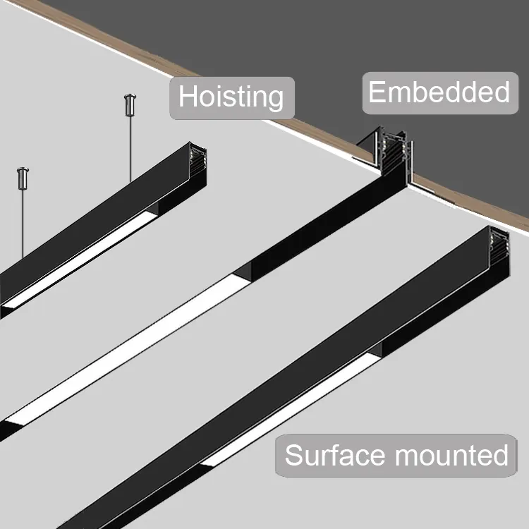 48 в линейный Точечный светильник с поверхностью, встраиваемый подвесной Магнитный Трековый светильник, магнитная трековая световая система, светодиодный Трековый светильник
