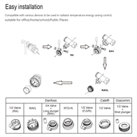 Vanne thermostatique intelligente programmable Tuya ZigBee3.0 pour radiateur, contrôleur de température avec commande vocale Alexa
