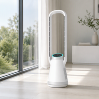 Ventilateur de refroidissement oscillant sans pales électrique professionnel avec 3 vitesses, télécommande et minuterie 12H pour usage domestique estival