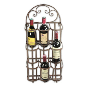 Elegante estante de vino de Metal montado en la pared de 9 botellas para Hotel o Bar Vino Whisky Soporte de almacenamiento de cerveza Directo del fabricante - Product Image 3