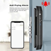 XSDTS DF14 Funciona con la cerradura inteligente Tuya Smart Door Lock, seguridad inteligente con huella dactilar, contraseña y llave, desbloqueo automático.