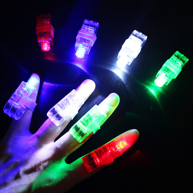 Wholesale Internet Celebrity Finger Light LED Ring Glowing Toy Ring Light Street Stall Toy