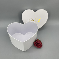 Fabricant chinois OEM, logo personnalisé, boîtes à fleurs en forme de cœur en matériaux recyclés blancs, roses éternelles avec gaufrage