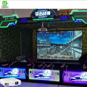 Machine de jeu d'arcade interactive immersive d'intérieur et d'extérieur avec tir au laser, en acier et bois, projecteur holographique, aventure - Product Image 4