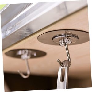 Traceless Gray Round Kitchen <b>Hook</b> Bathroom Hanging Coat Door Self Adhesive <b>Hooks</b> Nail Free <b>Hook</b> - Product Image 6