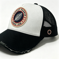 Venta al por mayor de fábrica: Gorra de béisbol de lona vintage desgastada con diseño de camionero, ajustable y transpirable, con visera a cuadros.