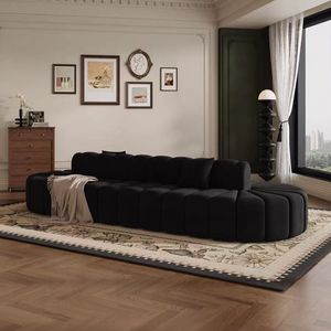 Modernes schwarzes Sofa Luxus doppelseitige Möbel hersteller Couch Wohnzimmer Kino Sofa Hotel Sofas - Product Image 3