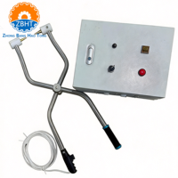 Électrocuteur à porcs avec sonde en acier inoxydable et interrupteur de sécurité pour équipement d'abattage de porcs, outils de boucherie, pistolet d'étourdissement pour abattoir