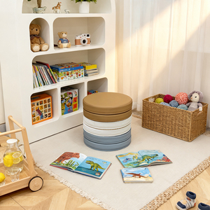 6 uds. Cojines de juego suaves para guardería, cuidado de niños, cojines de suelo redondos, juego de alfombrillas de juego suaves de espuma para niños - Product Image 4