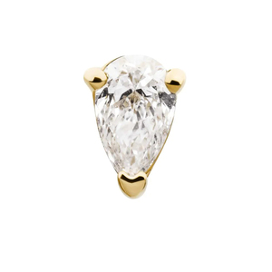 Lotus Wholesale Gioielli Raffinati in Oro Giallo Massiccio 14k 18k con Moissanite Lucida, Terminali Senza Filettatura per Piercing Orecchio e Corpo - Product Image 6