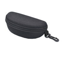 Emballage de lunettes semi-rigide surdimensionné étui à lunettes en microfibre Eva à fermeture éclair pour lunettes de soleil