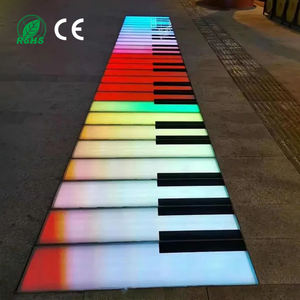 Piano de sol LED RGB programmable pour extérieur, base en acier inoxydable, <span class=keywords><strong>verre</strong></span> trempé, IP65, pour Noël, interactif et traversable - Product Image 3