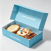 Emballage cadeau de pâtisserie haut de gamme avec logo personnalisé, carton ondulé écologique, boîte en papier pour beignets et biscuits