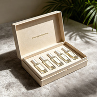 Boîte d'échantillons de parfum rigide magnétique avec logo personnalisé en relief et insert en mousse EVA pour l'emballage de parfums