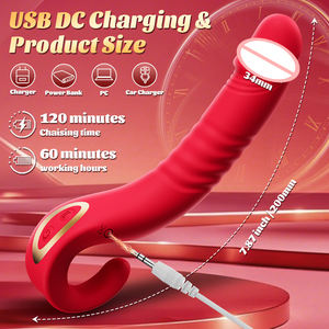 नए डिल्डो वांड वाइब्रेटर जी-स्पॉट 10 आवृत्तियों टेलीस्कोपिक मोड यूएसबी चुंबकीय चार्जिंग आईपी महिलाओं के लिए - Product Image 4