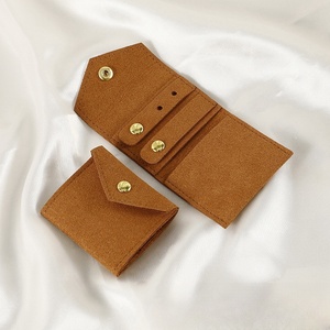 Logo personalizzato di lusso in microfibra Mini rotolo da viaggio organizzatore di gioielli confezione regalo gioielli sacchetto - Product Image 5