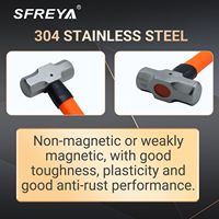 Marteau octogonal en acier inoxydable 304 de qualité industrielle SFREYA avec manche en plastique, personnalisable OEM/ODM