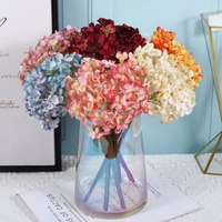 Hortensia séché naturel Anna bicolore dégradé, tige unique, blanchi, fleur éternelle pour décoration de mariage et de maison