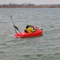 Bateau kart électrique de course aquatique, mini jet kart, bateau kart à coque EPP, bateau kart MRush Wave pour parcs aquatiques commerciaux et loisirs