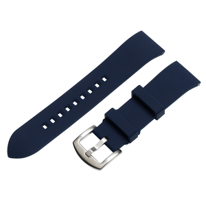 HUANLONG 19/21/22/24mm <b>Silicone</b> <b>Rubber</b> Watch Band, Curved End Breathable Comfortable Strap - Product Image 1
