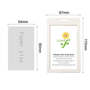 Lumef 7722/7723โปรโมชั่นที่มีคุณภาพสูงวัสดุ PP และ ABS ผู้ถือบัตรทำงานบัตรประชาชนกับเชือกเส้นเล็กสำหรับการส่งออก - Product Image 5