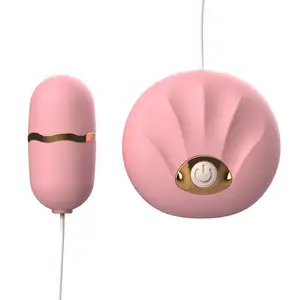 Shell mainan seks wanita sunyi antiair kontrol garis dewasa perangkat masturbasi pijat getaran telur lompat tunggal mini