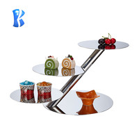 OKEY yeni tasarım catering süslemeleri tatlı büfe ekran standı 6 katmanlı altın kek standı satılık