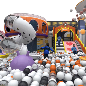 Customized Designed Commercial <b>Indoor</b> Soft Playground Equipment Ball Pit <b>Slides</b> Area for Kids Children's Soft Play Center - Product Image 3