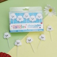 Bougie de gâteau créative en forme de chien de dessin animé pour enfants et adultes, en cire de paraffine, forme ovale - Bougie de pâtisserie pour la fête des Pères et la remise des diplômes