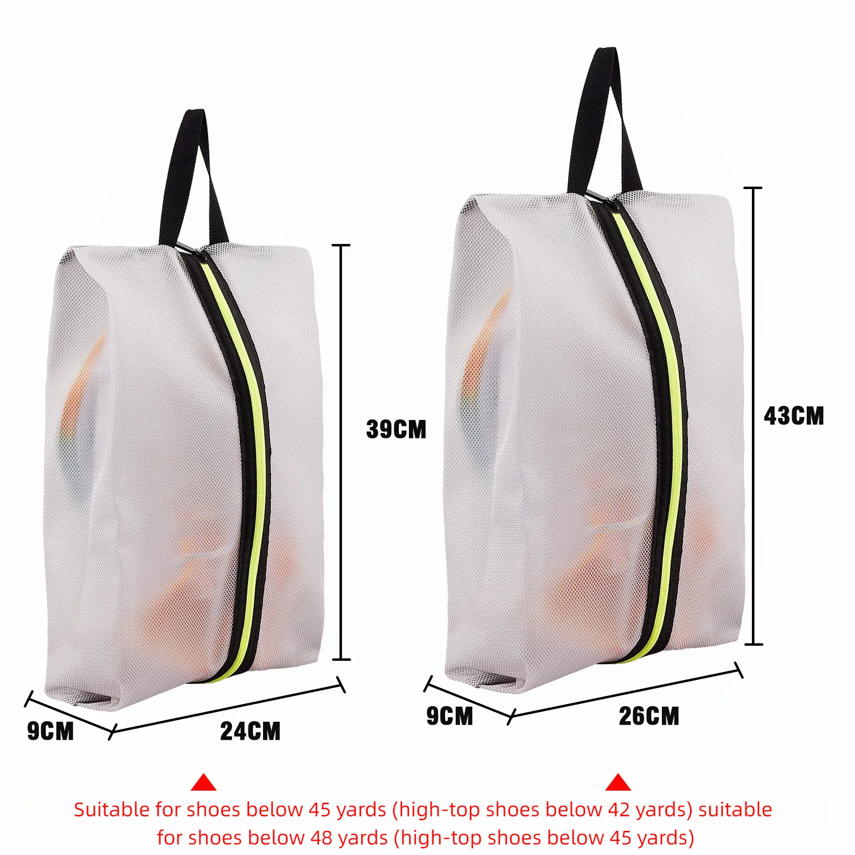 Bolsa de sapato de TPU com zíper impermeável para sapatos Bolsa portátil transparente para armazenamento de sapatos