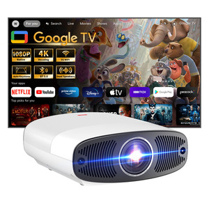 Proyector de Cine Toumei Q7 1080P/4K Compatible con Android 9, <span class=keywords><strong>Netflix</strong></span>/YouTube/Google TV Integrados, Duplicación por Cable, Aplicaciones Gratuitas |   Portátil - Product Image 1