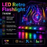 Lumière de scène LED rétro vintage Honeycomb 528 RGB + 7x40W Amber Pixel Strobe Wash Effect Light DMX512 pour club, festival, fête