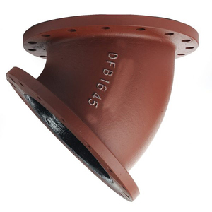 Codo de tubería AWWA C110 de doble brida, 11.25 grados, clase 125, superficie lisa - Product Image 1