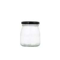 Pot à pudding en verre résistant aux hautes températures avec couvercle de qualité alimentaire, surface claire, pour mousse, yaourt, portion individuelle