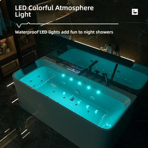 Baignoire en acrylique pour usage domestique, baignoire profonde pour petits espaces, baignoire thermostatique pour hôtel, baignoires de massage modernes <span class=keywords><strong>avec</strong></span> lumière nocturne - Product Image 6