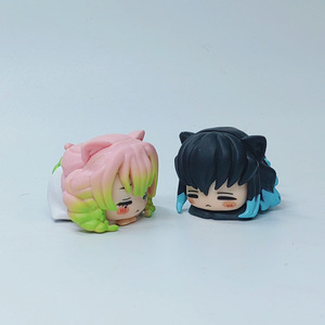 Set 6 pezzi posizione per dormire uccisore di demoni Tanjirou Nezuko Kokushibo Akaza Inosuke cartone animato PVC figura <span class=keywords><strong>Anime</strong></span> statua <span class=keywords><strong>Zenitsu</strong></span> - Product Image 3