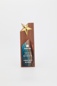 Trofeo Creativo ed Ecologico in Legno Riciclato con Design Colorato per <span class=keywords><strong>Champions</strong></span> <span class=keywords><strong>League</strong></span> e Premi Ecologici - Product Image 4