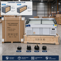 Réfrigérateur de préparation de salades et sandwichs Mega Top en acier inoxydable 304 robuste, 2 portes, refroidissement par ventilateur, comptoir réfrigéré pour pizzeria et restauration rapide